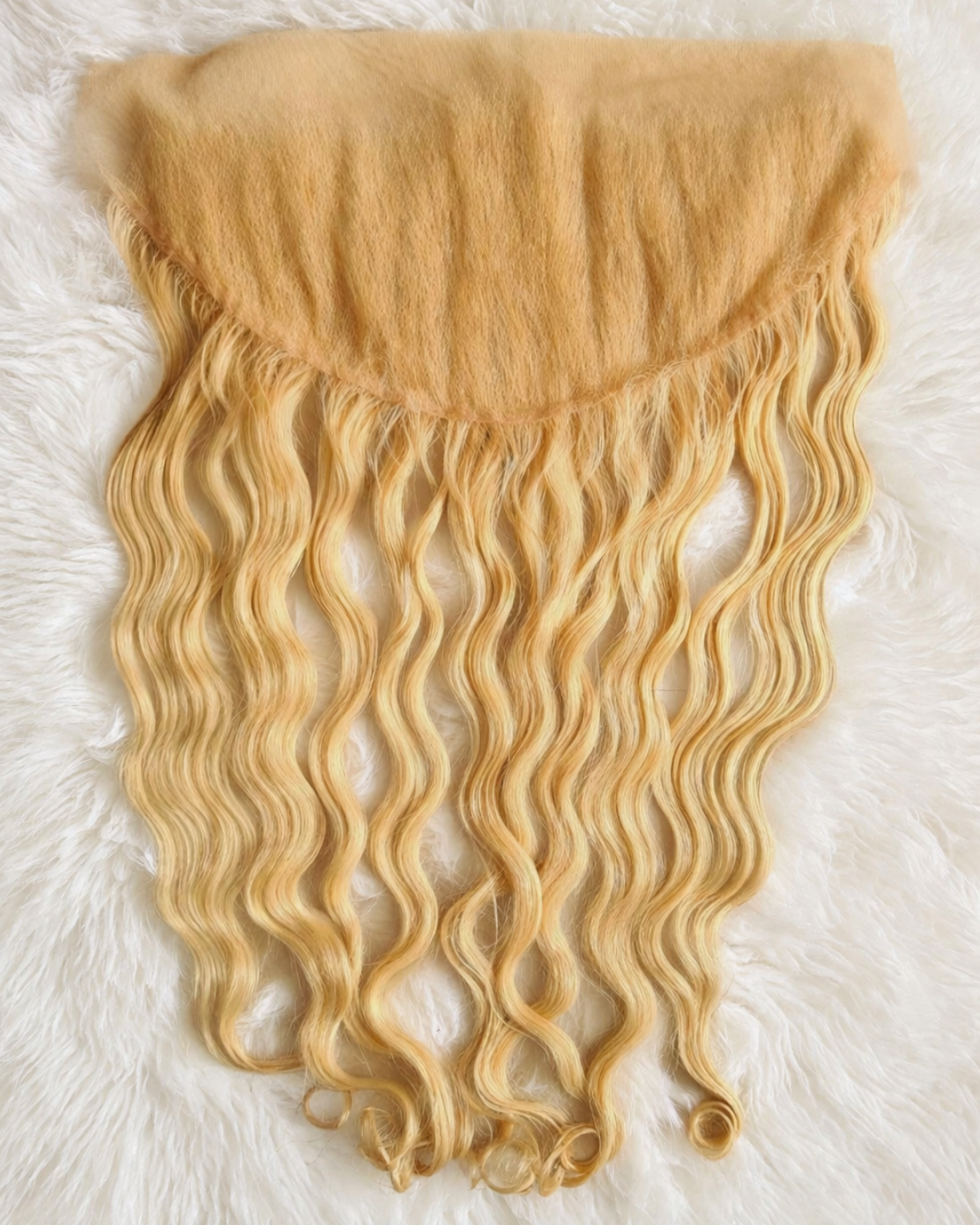 13X4 INDIAN ARABIAN SEA WAVE PLATINUM BLONDE SWISS TRANSPARENT LACE FRONTAL