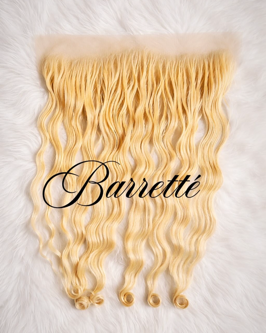 13X4 INDIAN ARABIAN SEA WAVE PLATINUM BLONDE SWISS TRANSPARENT LACE FRONTAL